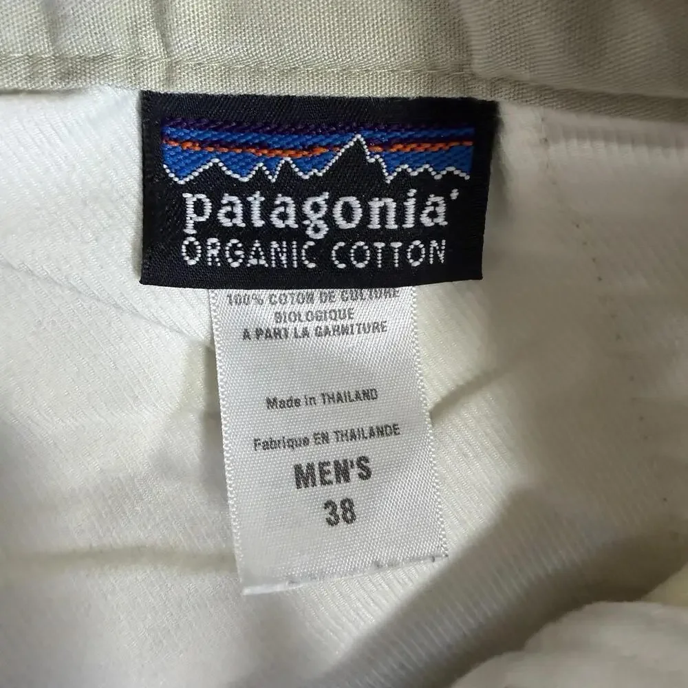 Patagonia All Wear Pants Mens 38 Beige 100% Organic Cotton Lightweight Outdoor